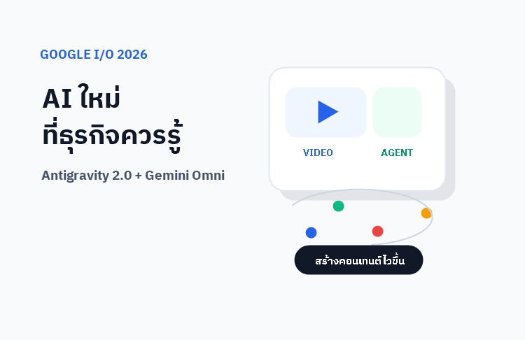 Google I/O 2026 - Antigravity 2.0 และ Gemini Omni เครื่องมือ AI ใหม่สำหรับธุรกิจ